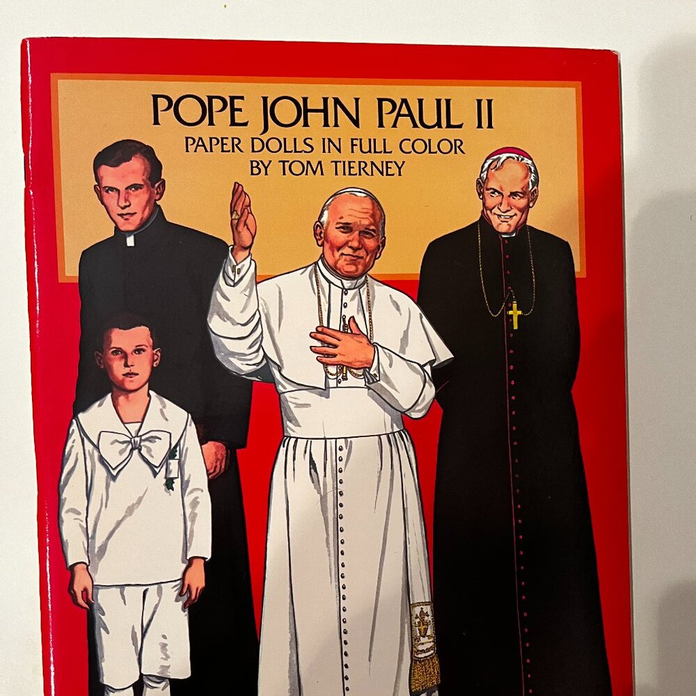 Vintage 1984 Pope John‎ Paul II Paper Dolls in Full Color by Tom Tierney (new)